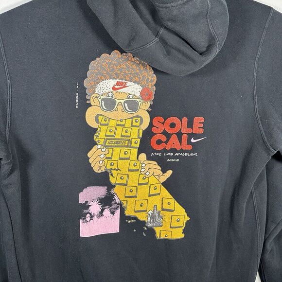 Nike Mens Hoodie XL Sportswear Club Fleece Sweatshirt Street Sole Cal‎ Skate Art - Picture 1 of 5